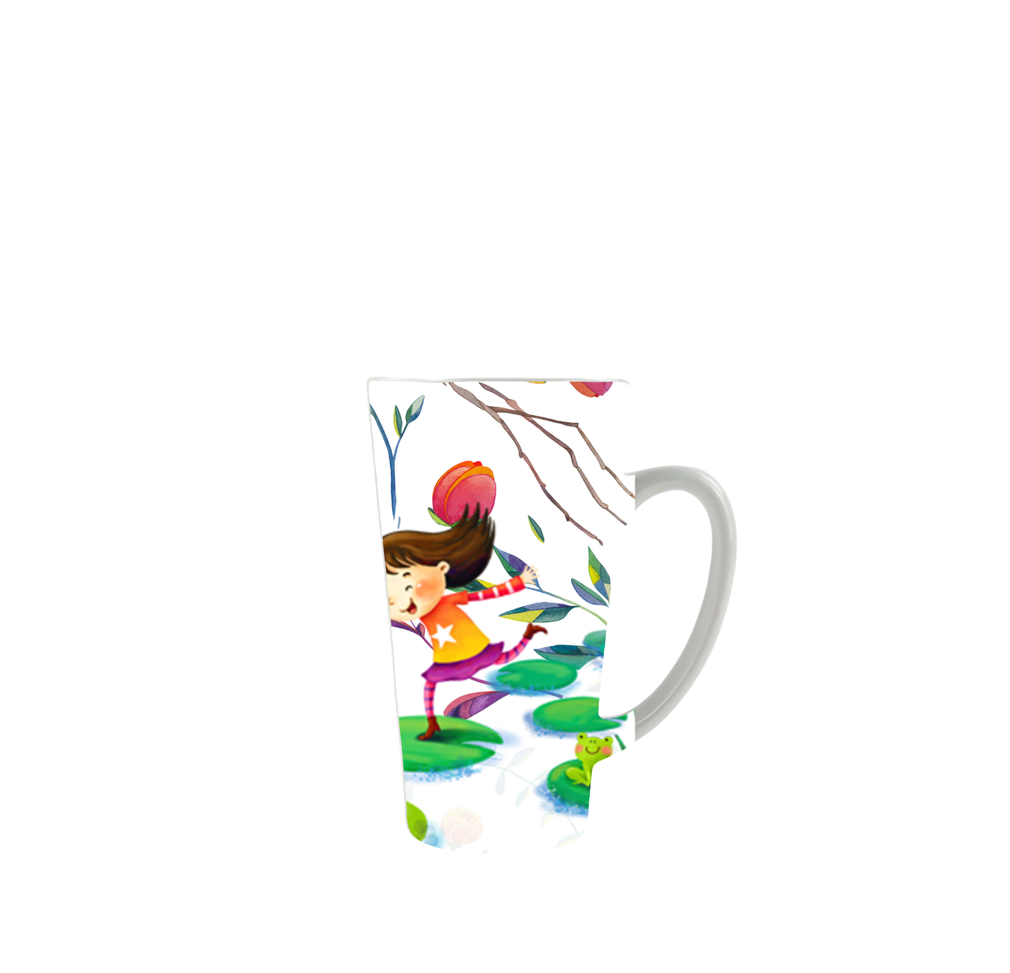 Happy Running Girl Mug
