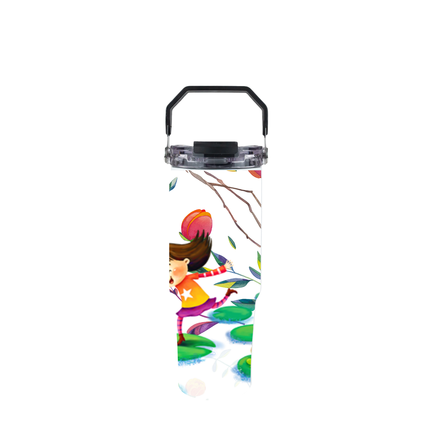Happy Running Girl Tumbler