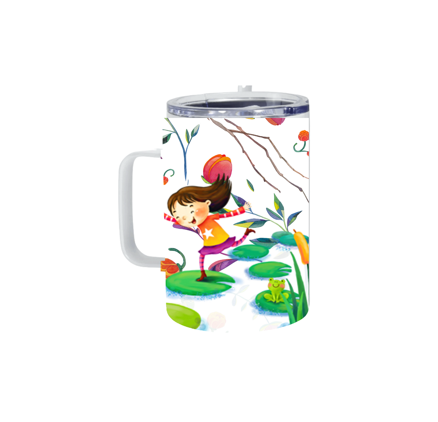 Happy Running Girl Mug