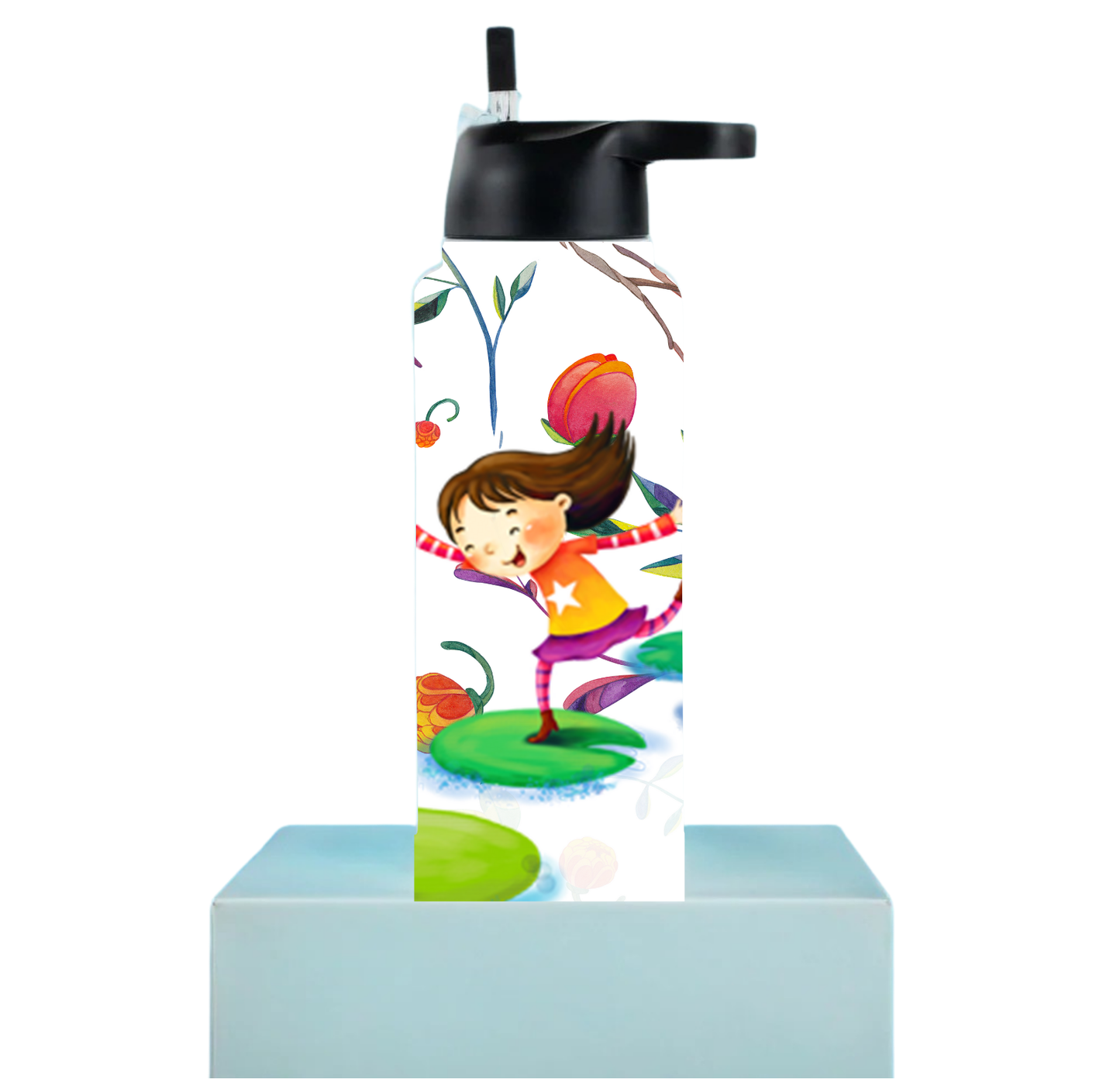 Happy Running Girl Tumbler