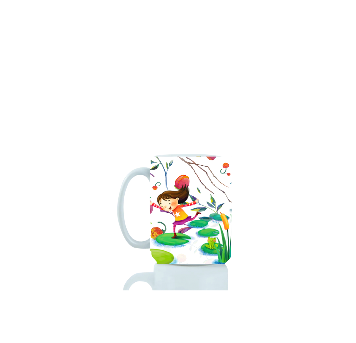 Happy Running Girl Mug