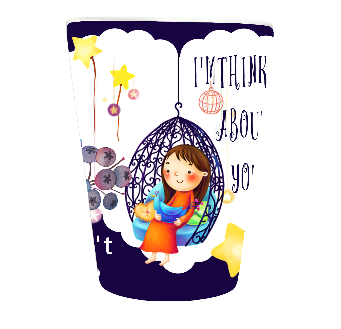 Happy Thinking About You Wine Tumblers