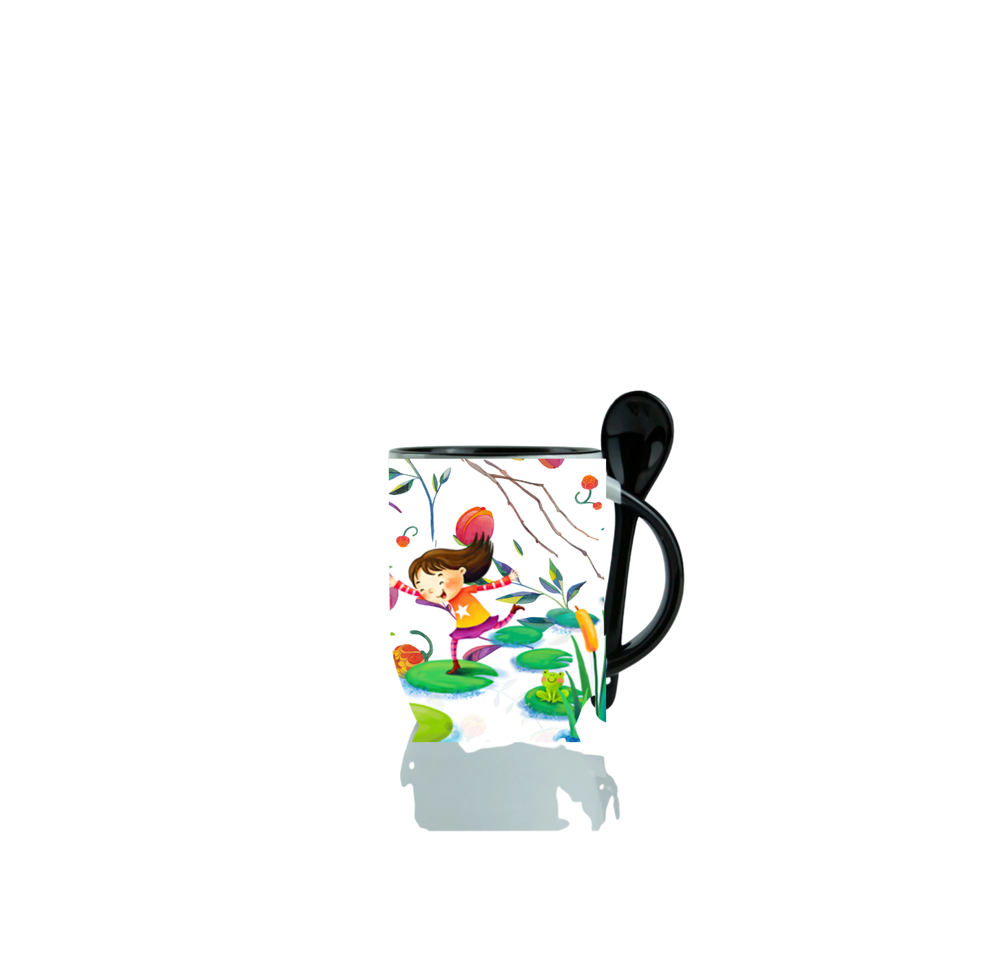 Happy Running Girl Mug