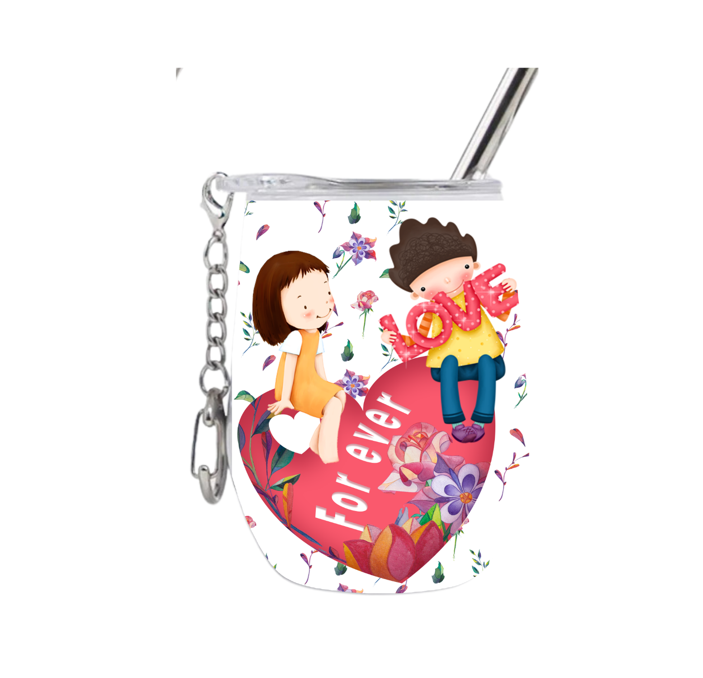 Happy Love Forever Wine Tumblers