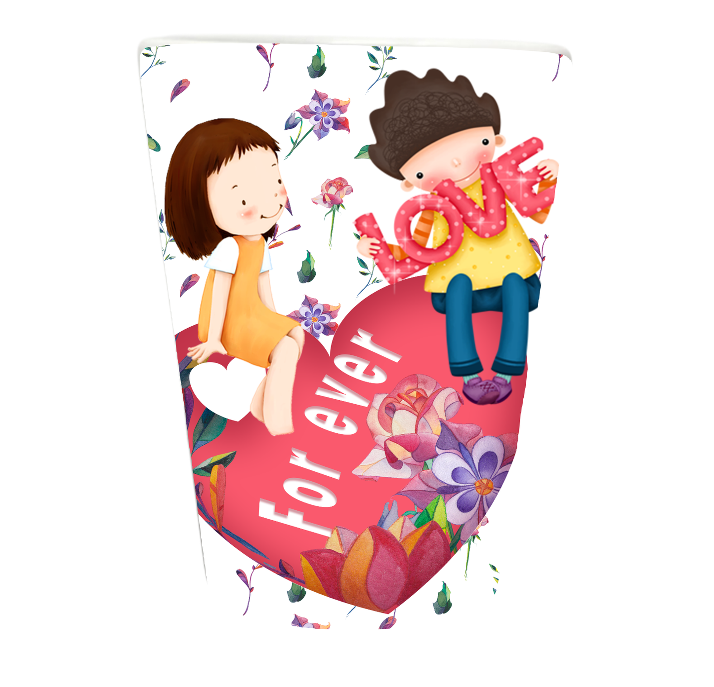 Happy Love Forever Wine Tumblers