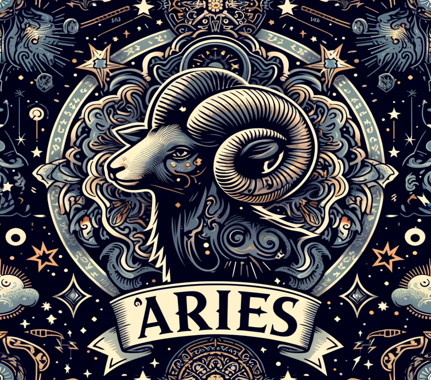Aries Dark Mode Wine Tumbler