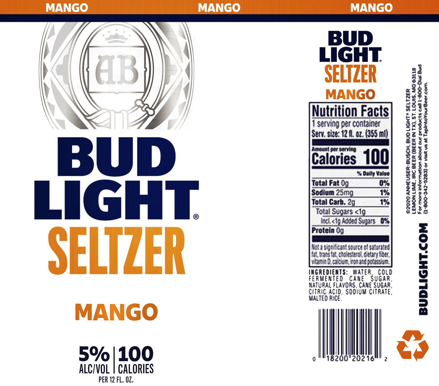 Bud Light Seltzer Mango Wine Tumbler