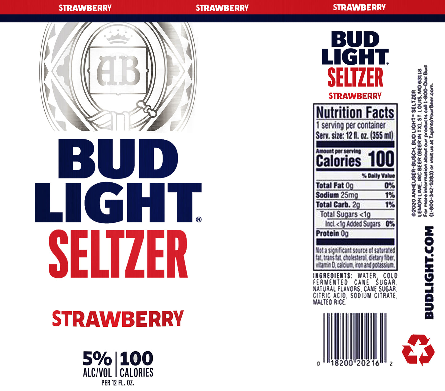 Bud Light Seltzer Strawberry Wine Tumbler