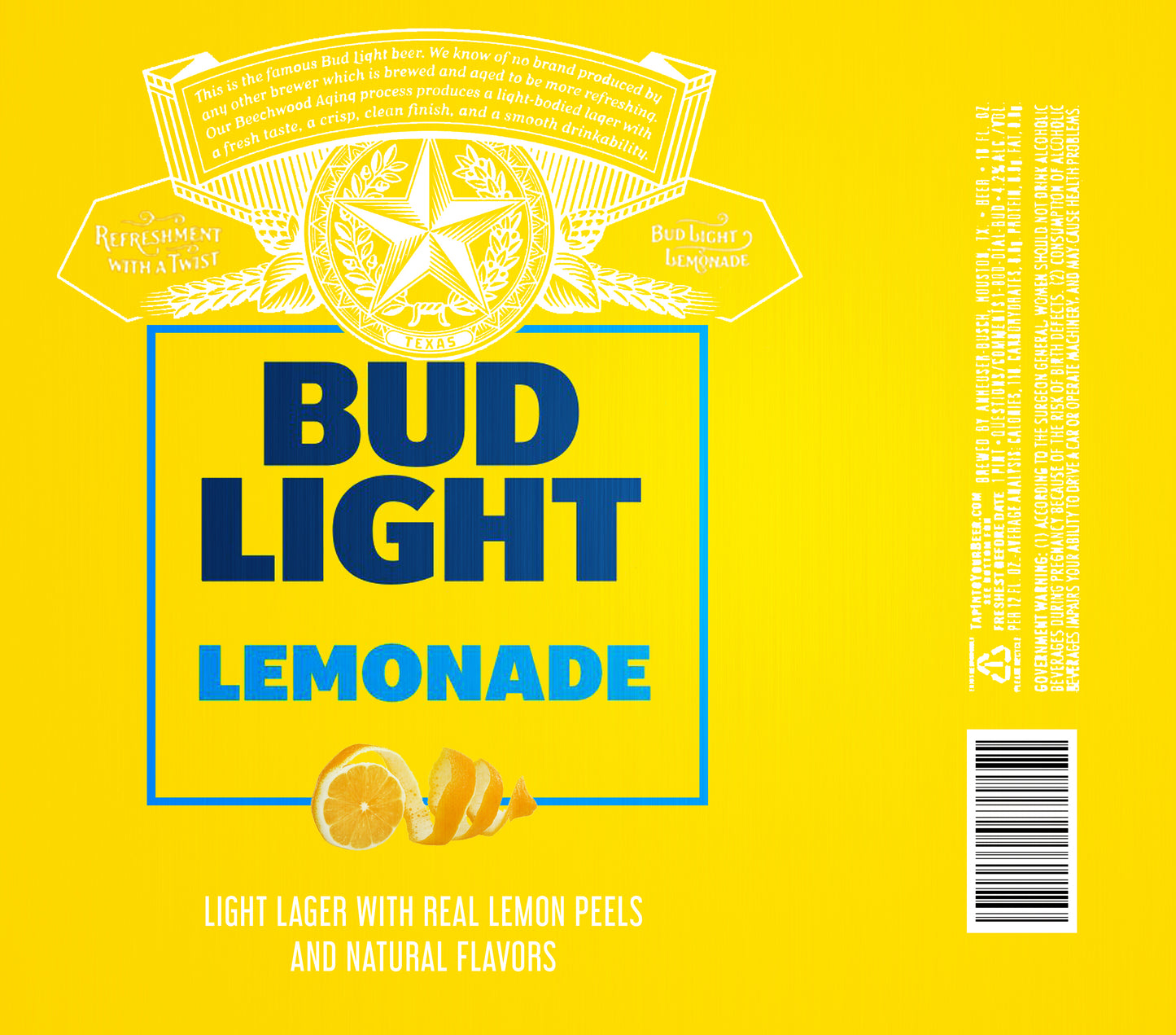 Budweiser Lemonade Wine Tumbler