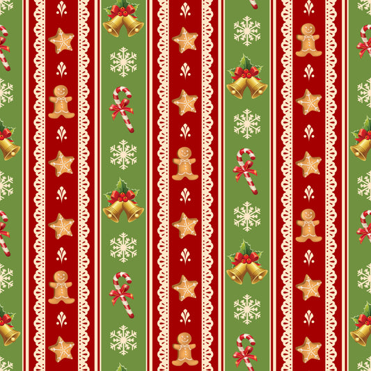 Christmas Pattern With Gingerbread Men And Candy Canes Kids Tumbler