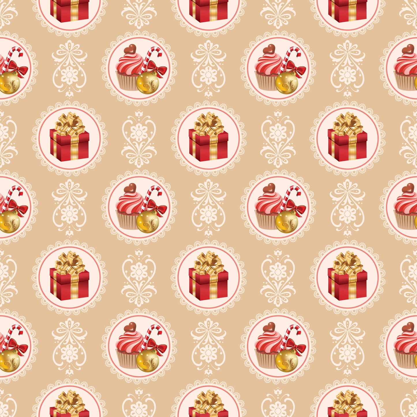 Gift Boxes, Cupcakes, And Candy Canes Mug