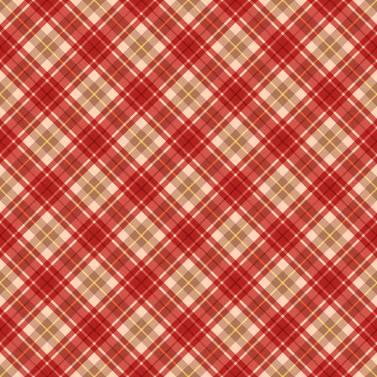 Red and Beige Plaid Christmas Patterns Tumbler