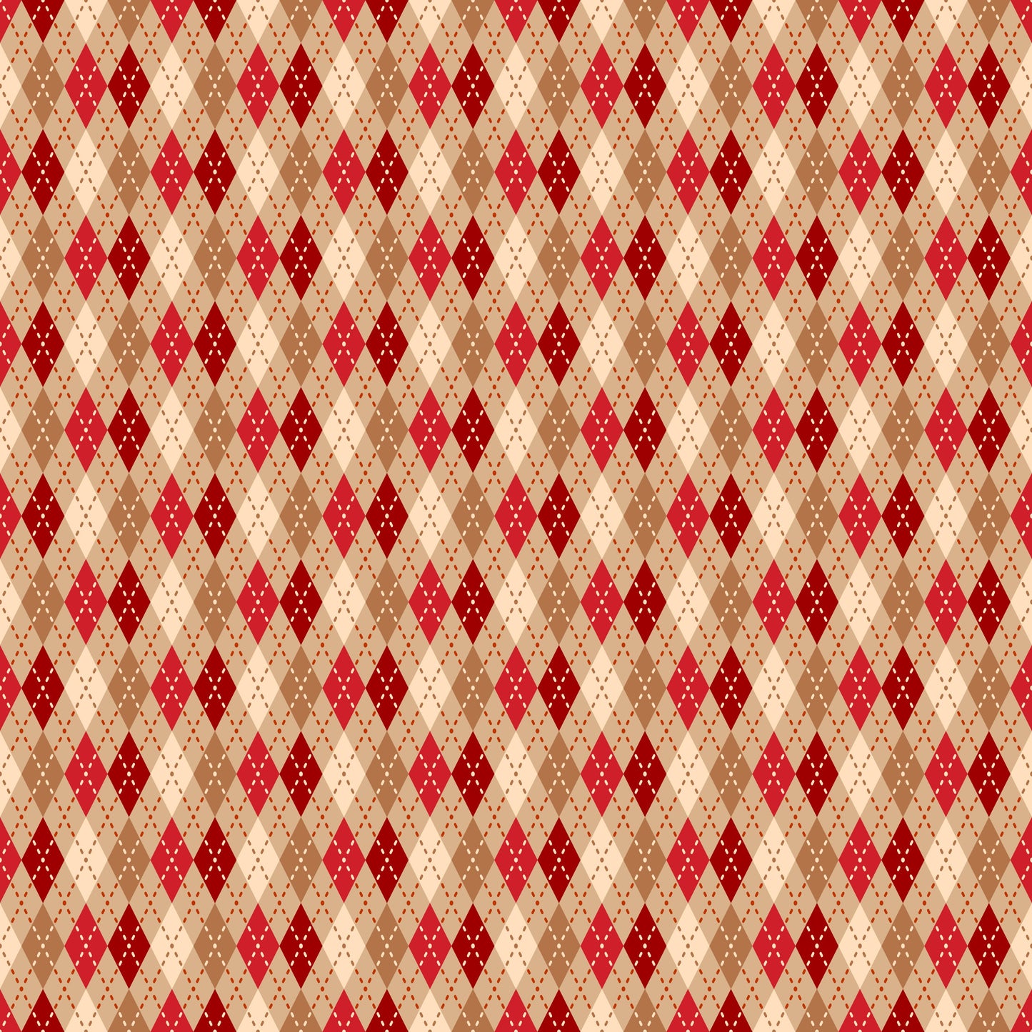 Red And Beige Argyle Tumbler
