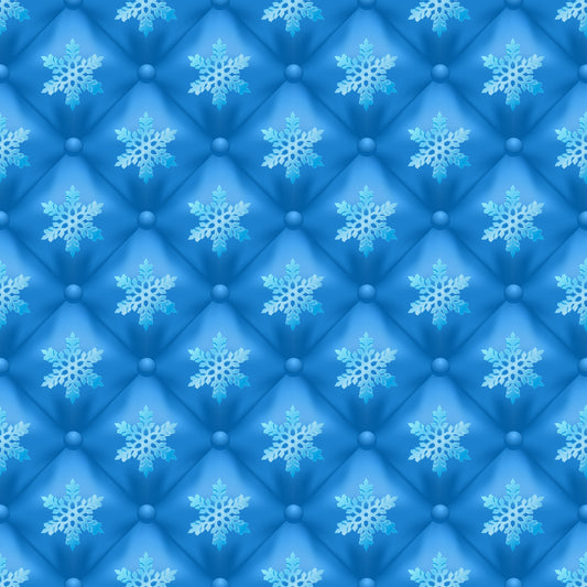 Blue SnowFlakes on Cushion Background Wine Tumbler