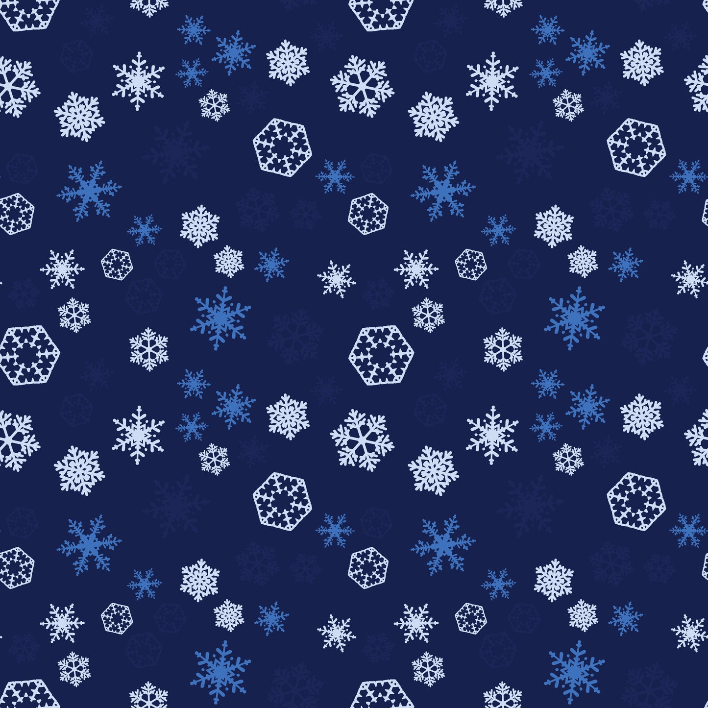 White and Blue SnowFlakes On Dark Background Wine Tumbler