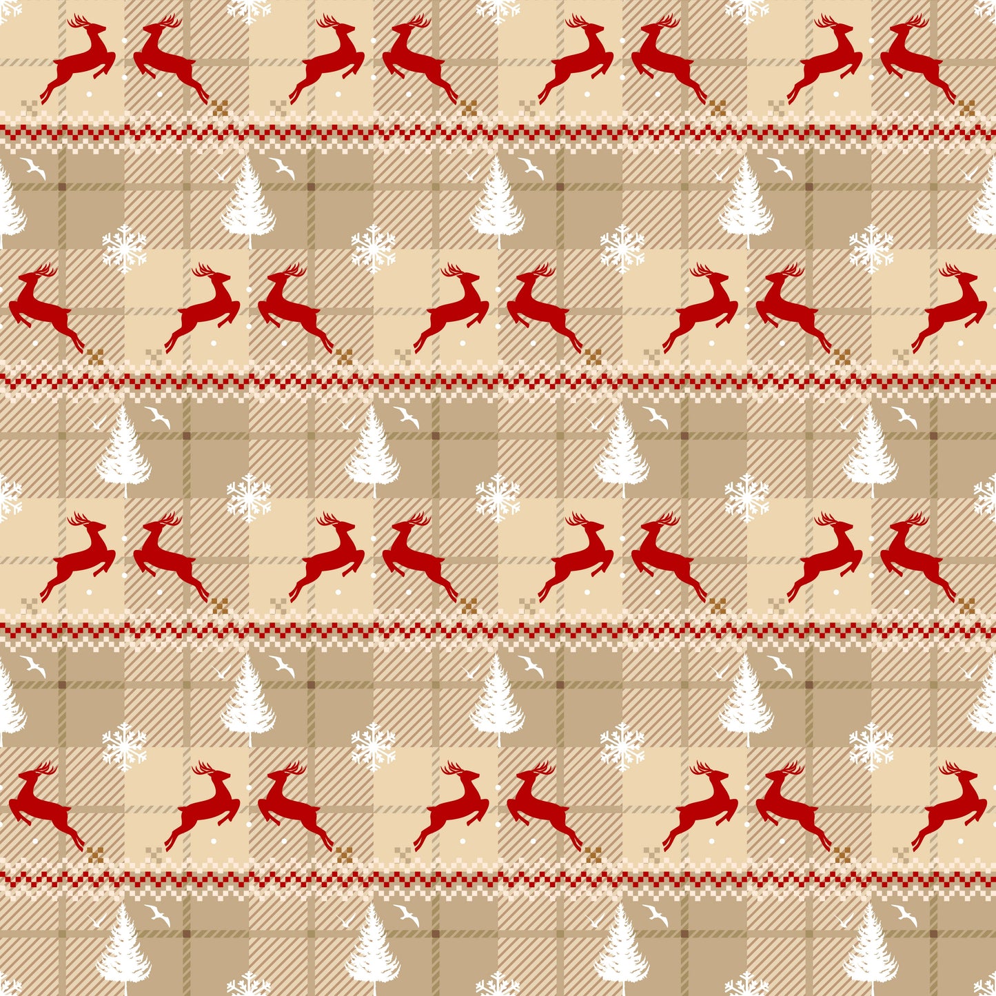 Red Deers With White Trees Kids Tumbler