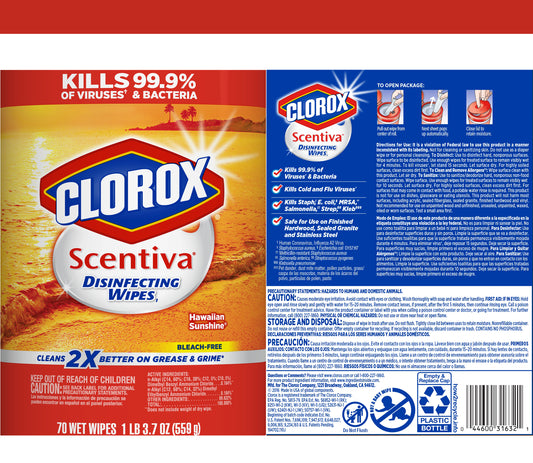 Clorox Scentiva Disinfecting Wipes Hawaiian Kids Tumbler