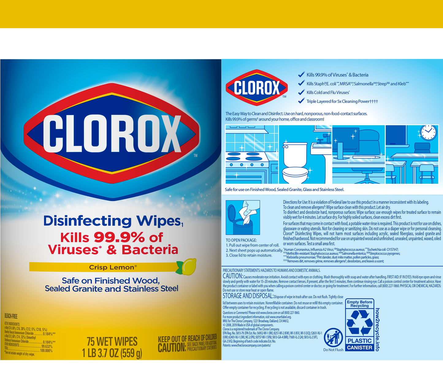 Clorox Disinfecting Wipes Crisp Lemon Kids Tumbler