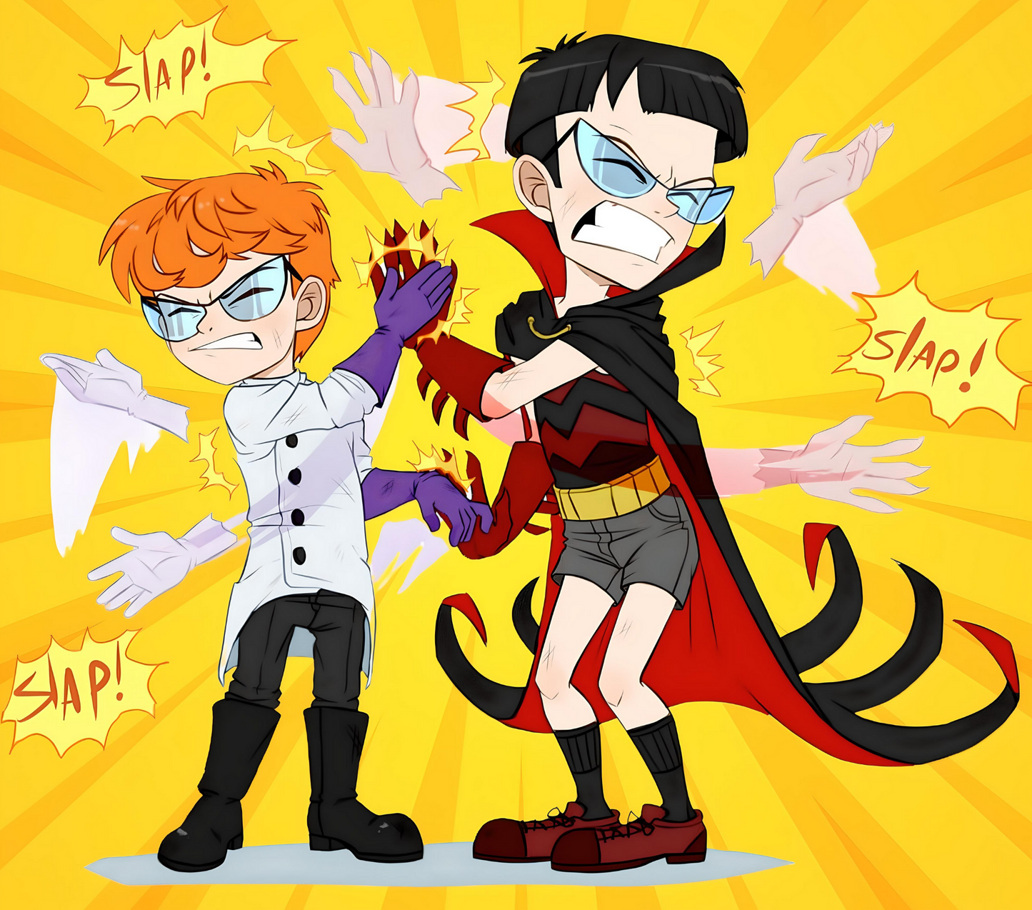 Dexter With Mandark Wine Tumbler