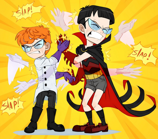 Dexter With Mandark Wine Tumbler