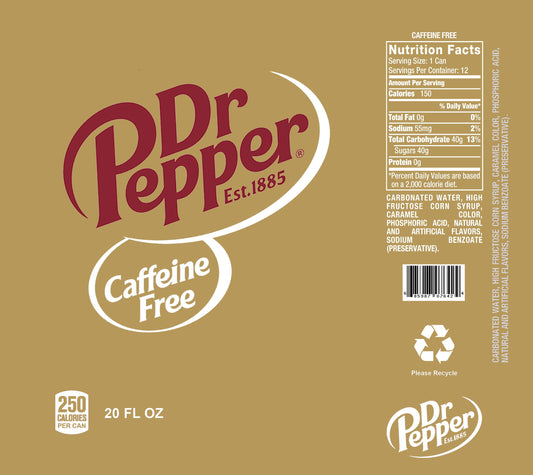 Dr Pepper Caffeine Free Wine Tumbler