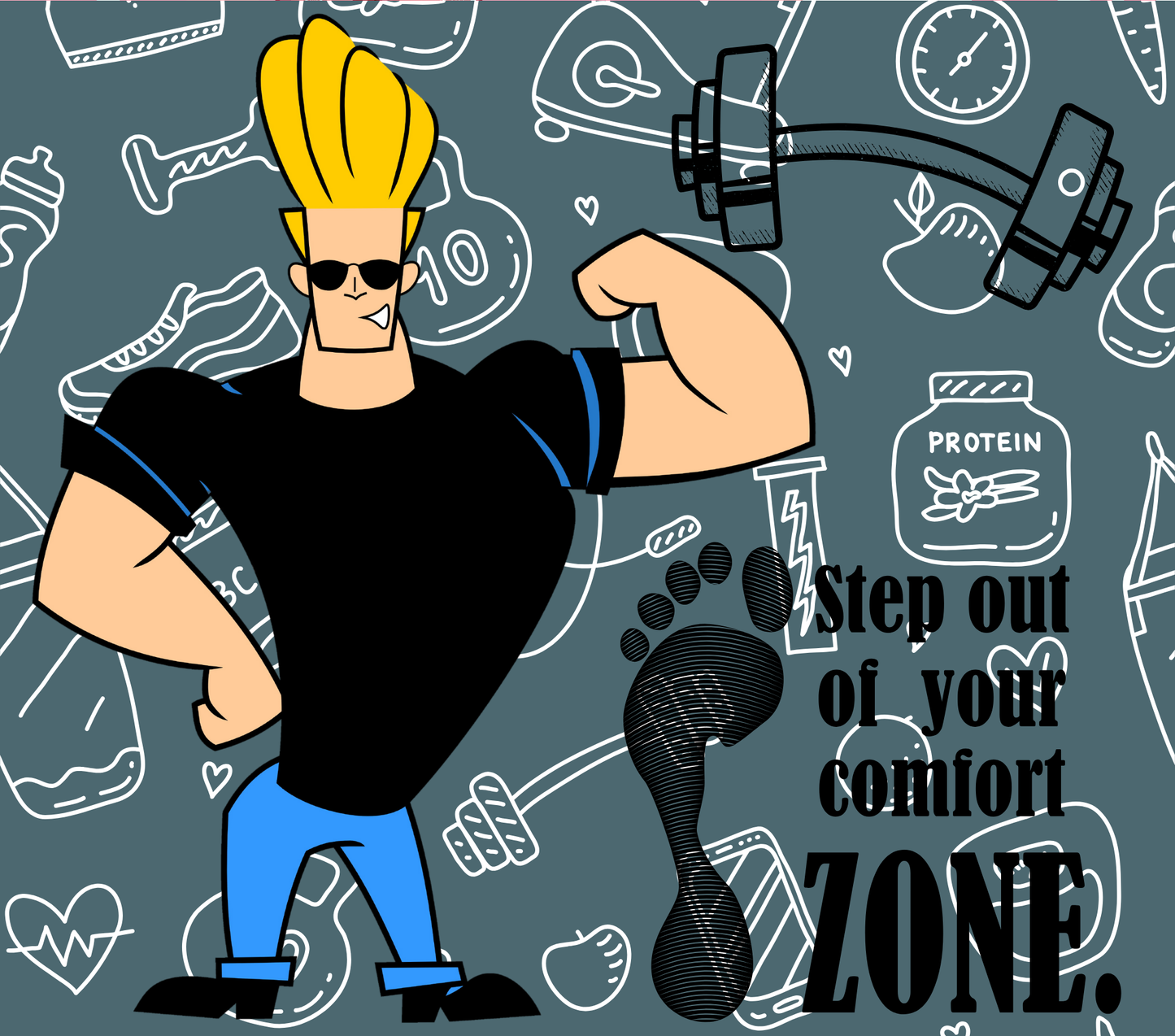 Johnny Bravo In The Zone Mug