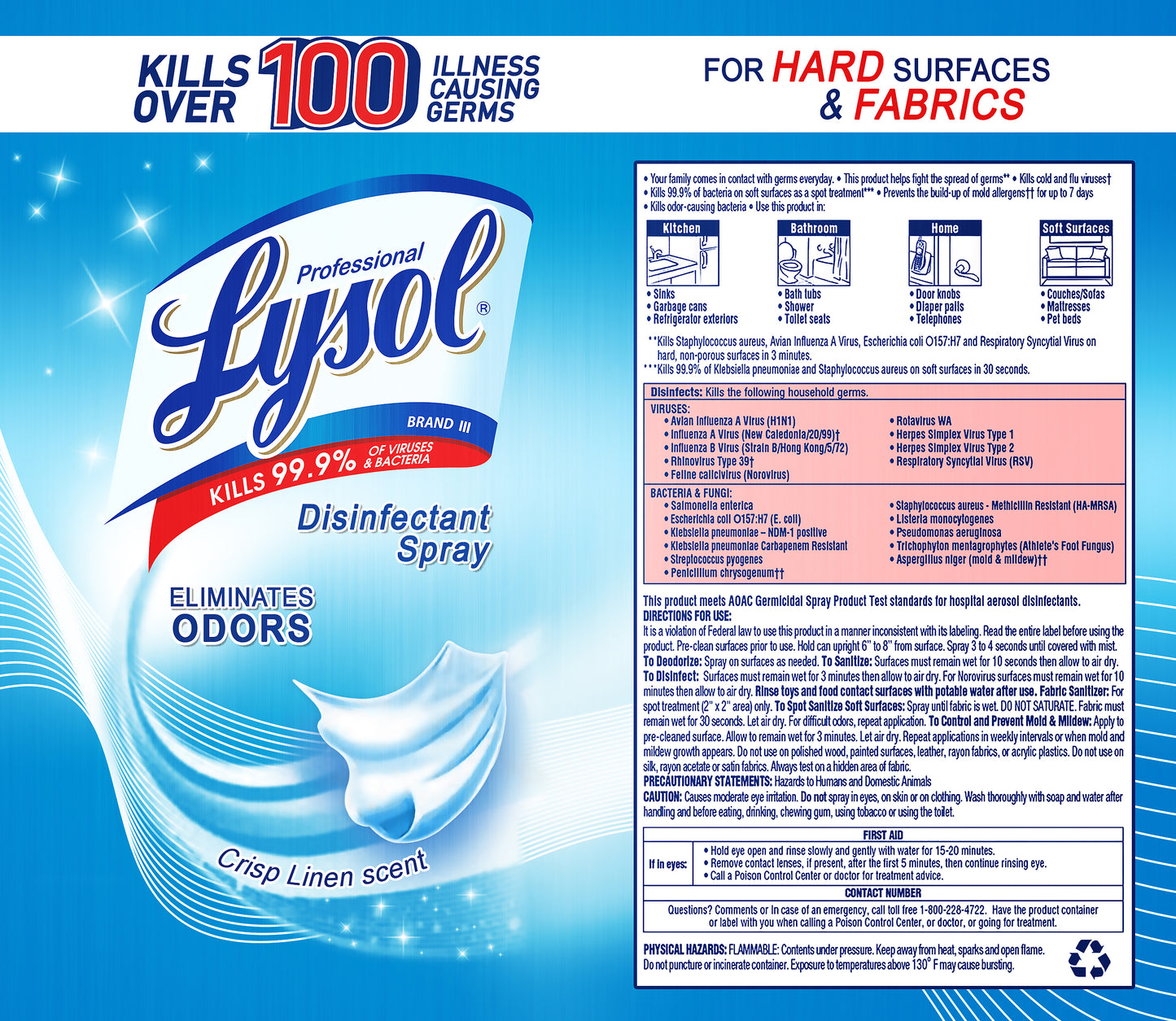 Lysol Disinfectant Spray Crisp Linen Scent Kids Tumbler