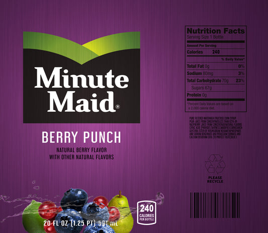 Minute Maid Berry Punch Wine Tumbler