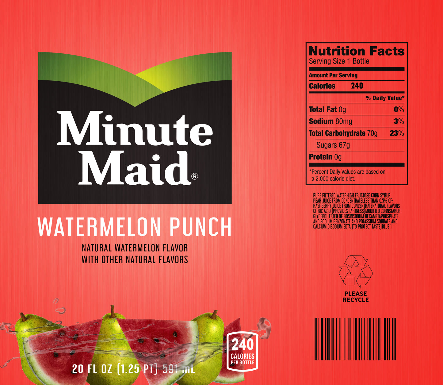 Minute Maid Watermelon Punch Wine Tumbler