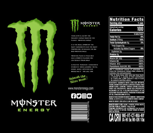 Monster Energy Drink Wine Tumbler