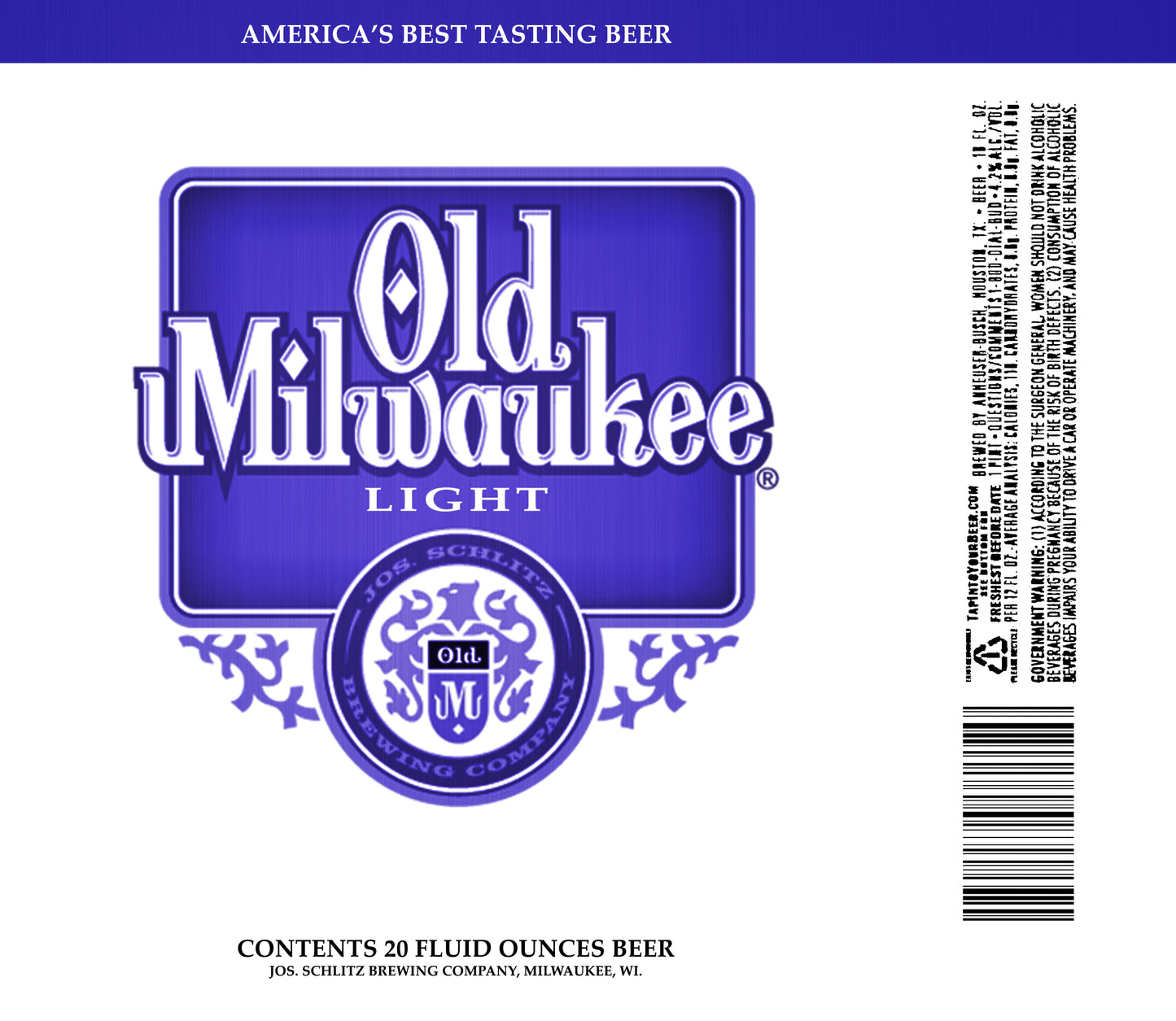 Old Milwaukee Light Wine Tumbler
