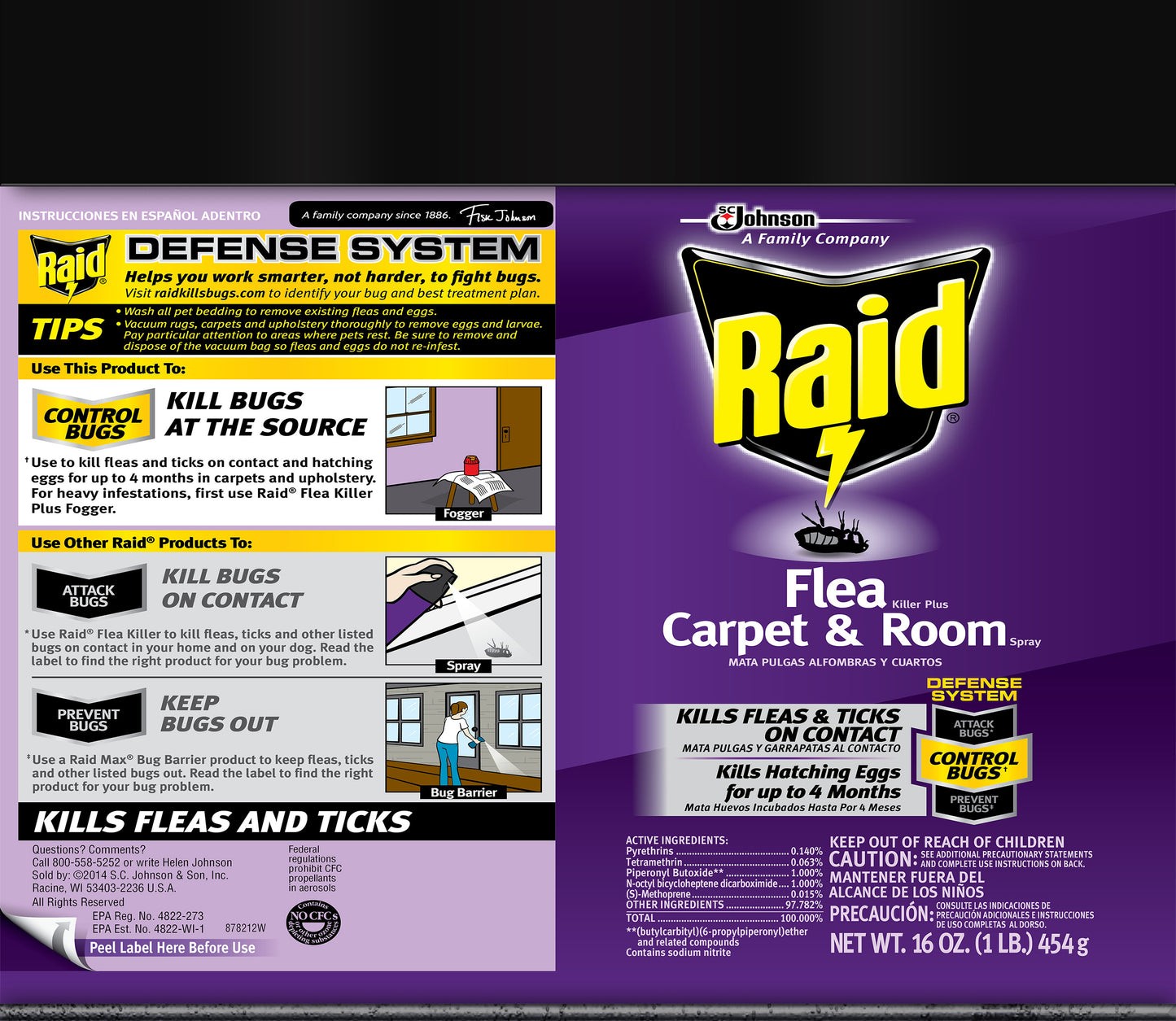 Raid Flea Killer Plus Carpet & Room Spray Kids Tumbler