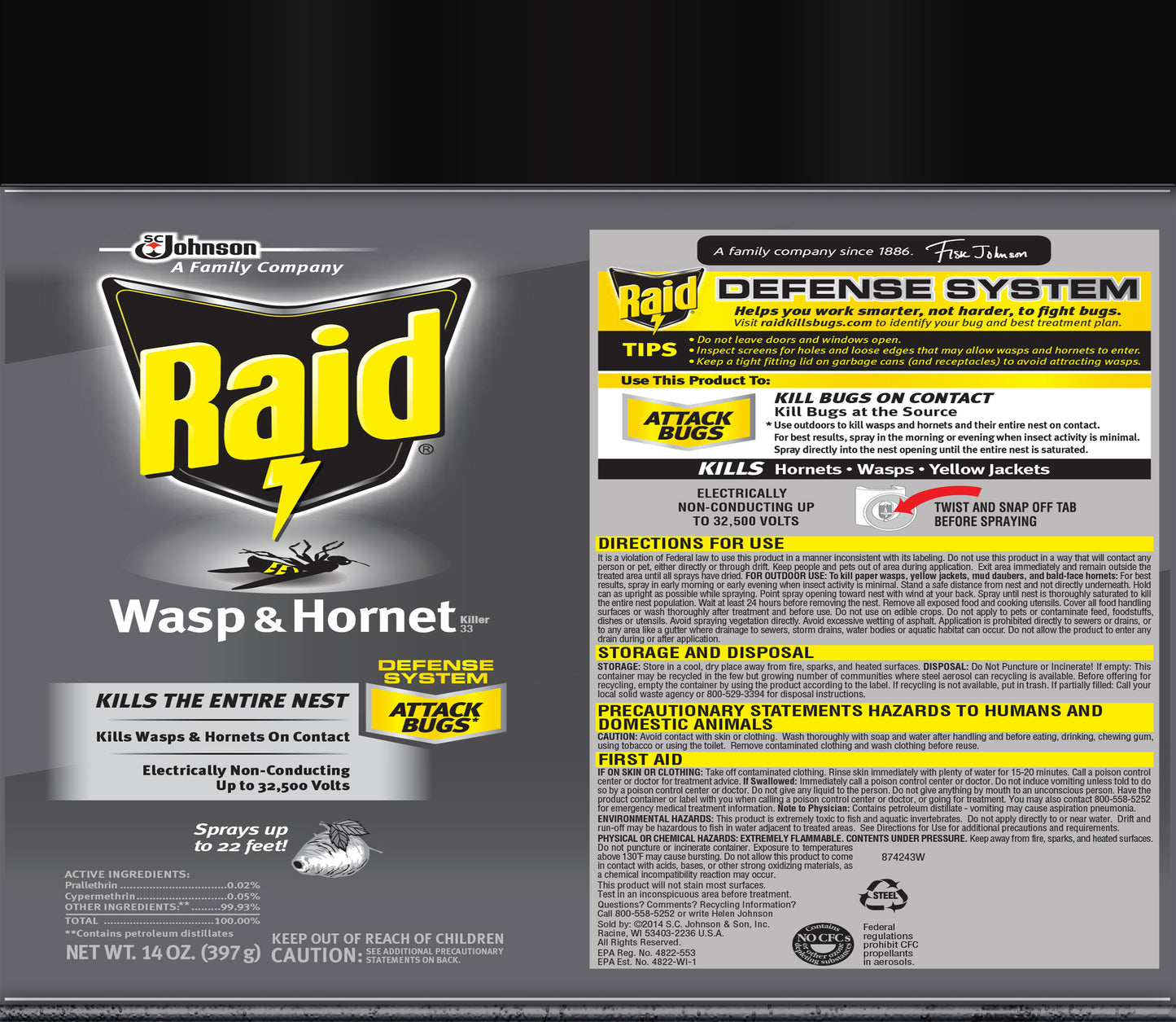 Raid Wasp & Hornet Kids Tumbler