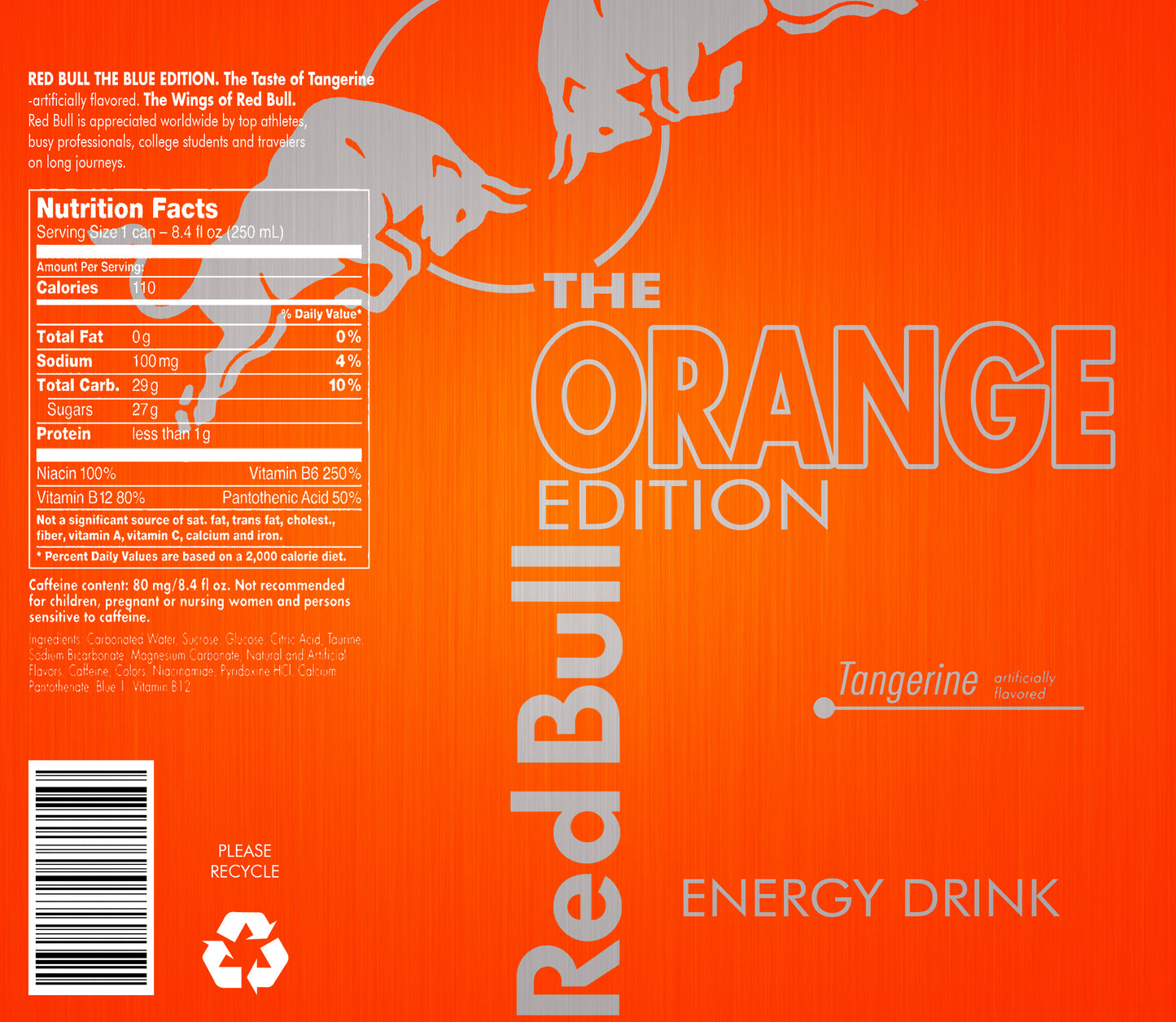 RedBull Tangerine Wine Tumbler
