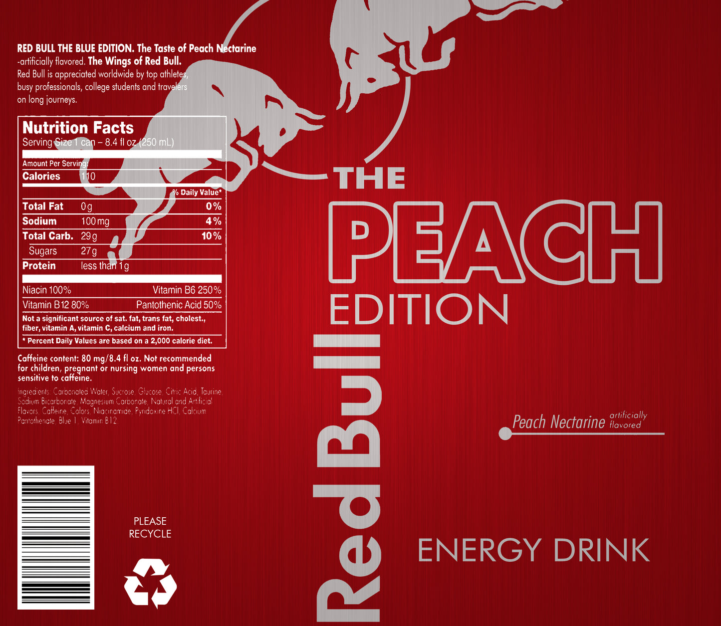 RedBull Peach Wine Tumbler