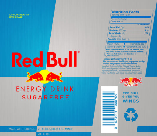 RedBull Sugar Free Kids Tumbler