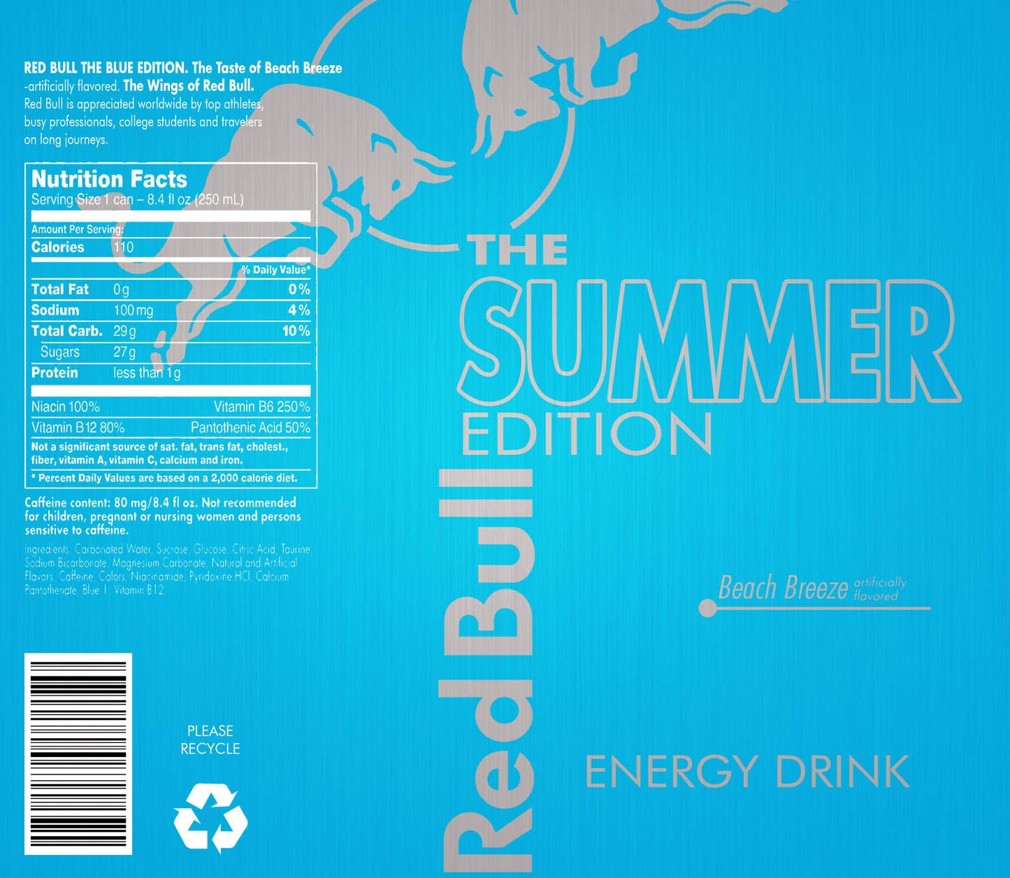RedBull Beach Breeze Wine Tumbler