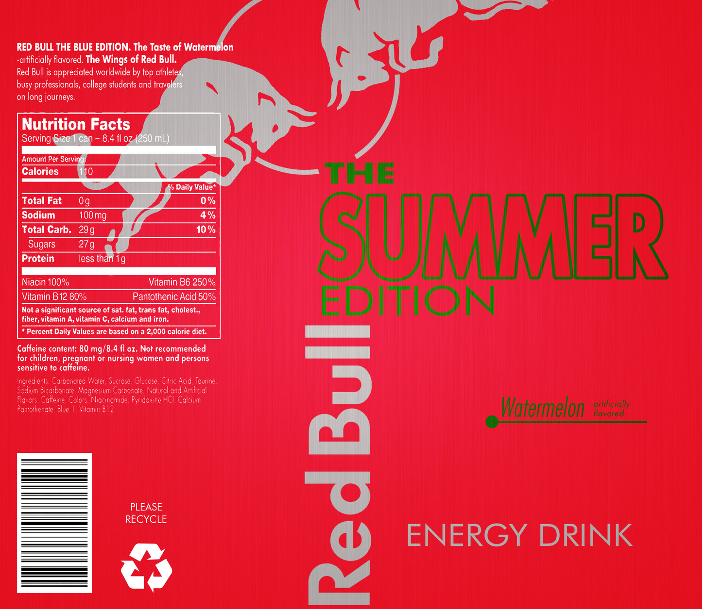 RedBull Watermelon Wine Tumbler