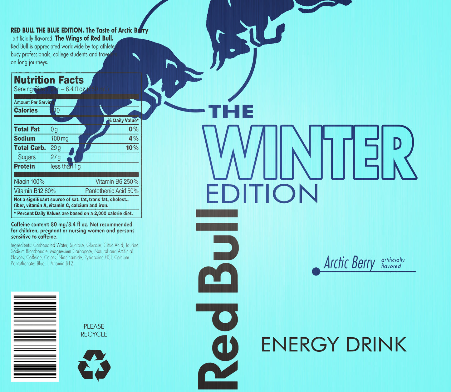 RedBull Arctic Berry Wine Tumbler