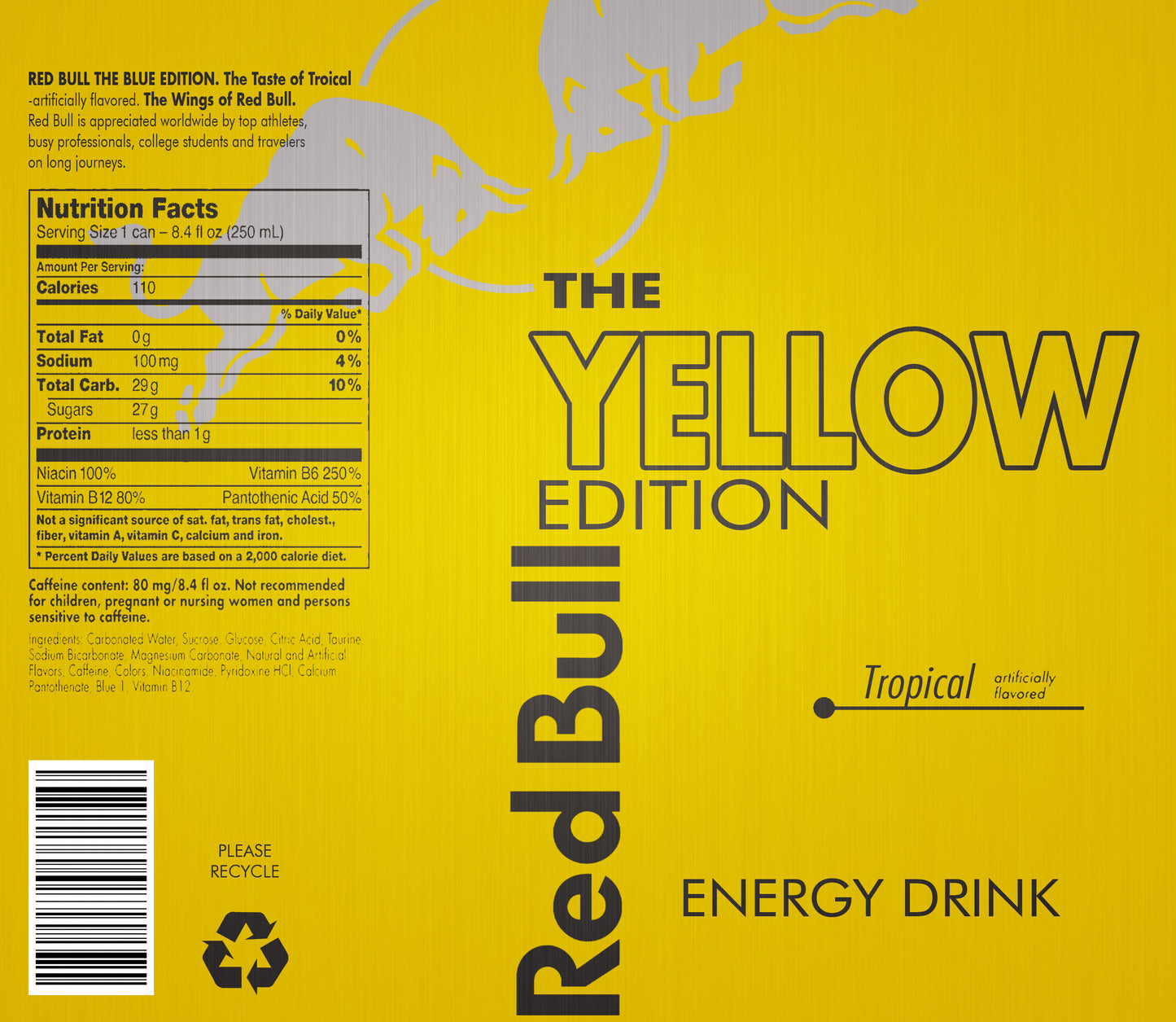 RedBull Tropical Wine Tumbler