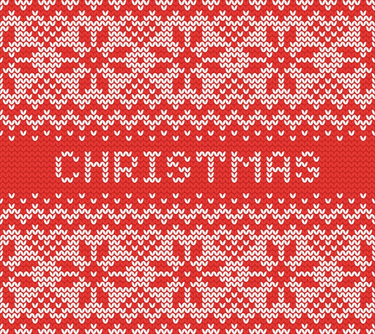 Red Fabric Christmas Wine Tumbler