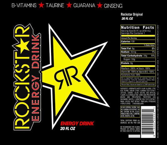 Rockstar Energy Drink Wine Tumbler