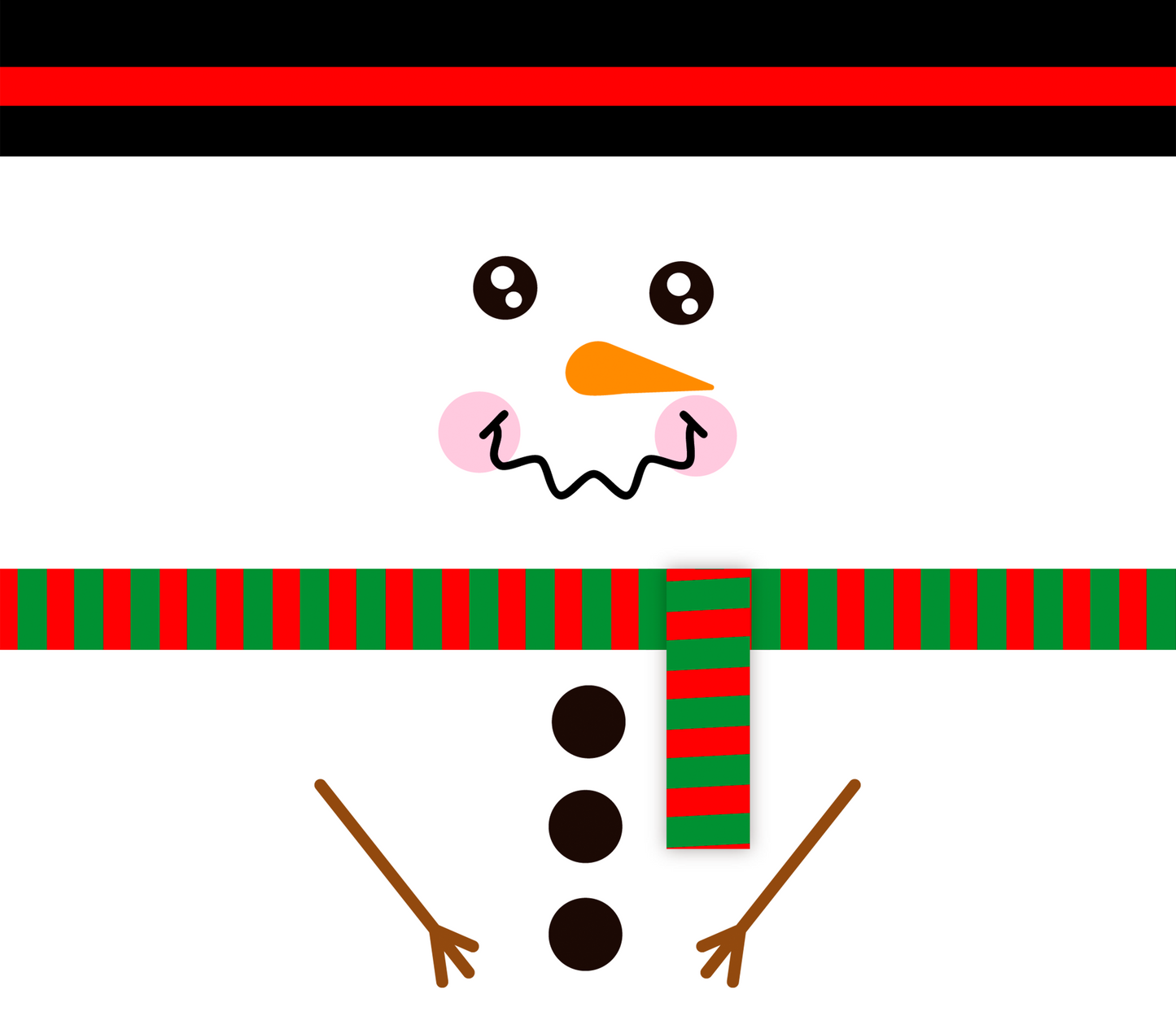 SnowMan Face Kids Tumbler