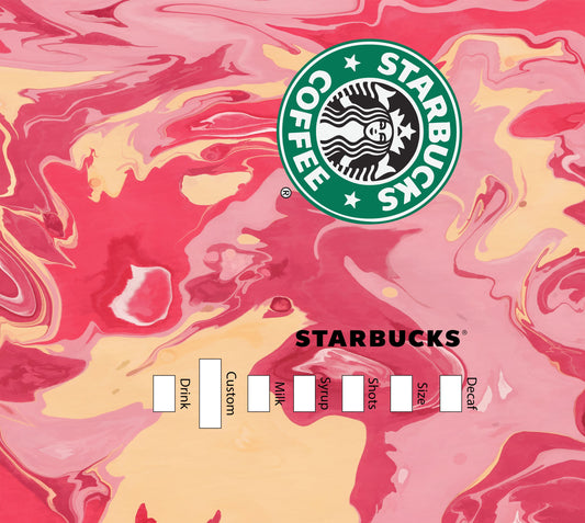 Starbucks Pink & Yellow Wine Tumbler