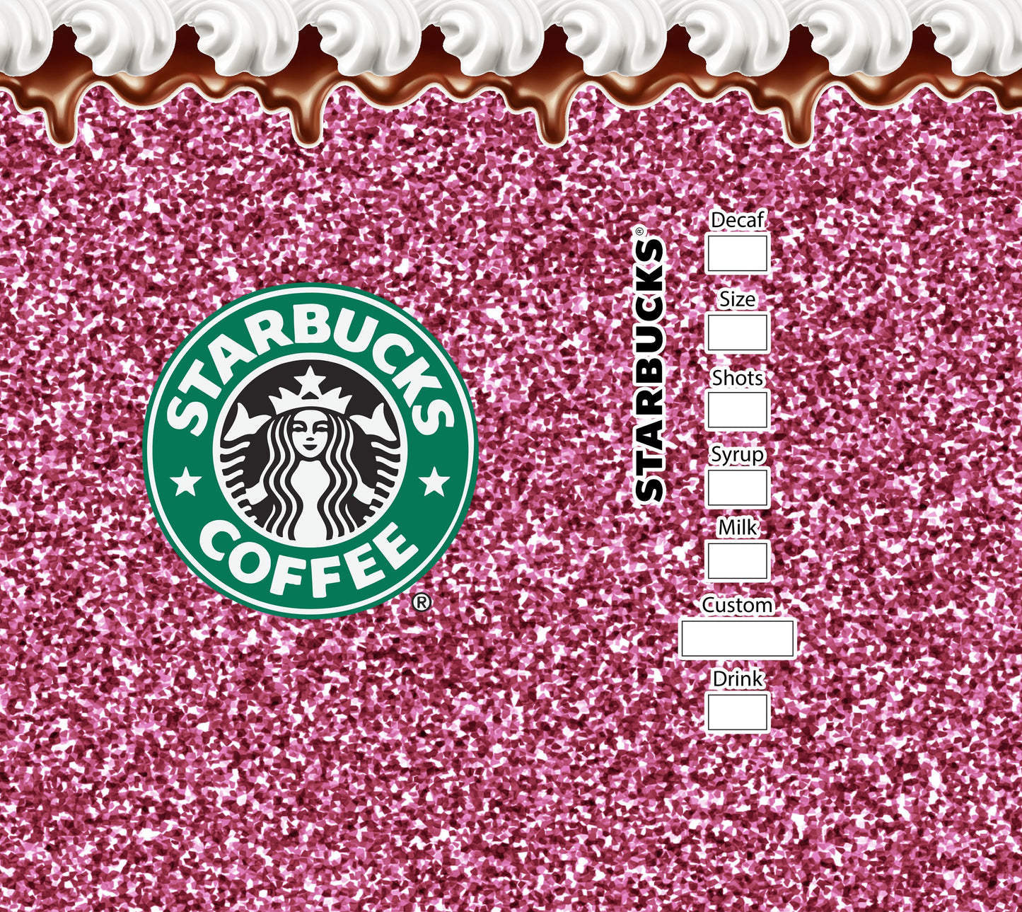 Starbucks Pink Glitter Wine Tumbler