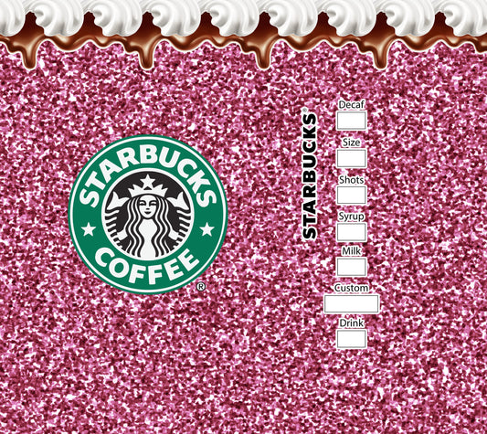 Starbucks Pink Glitter Wine Tumbler