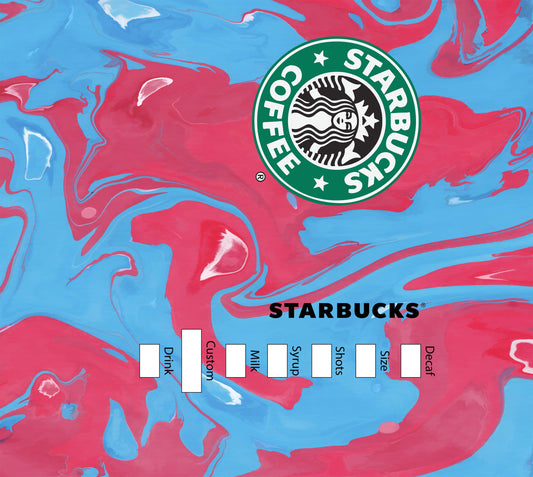 Starbucks Pink and Blue Wine Tumbler