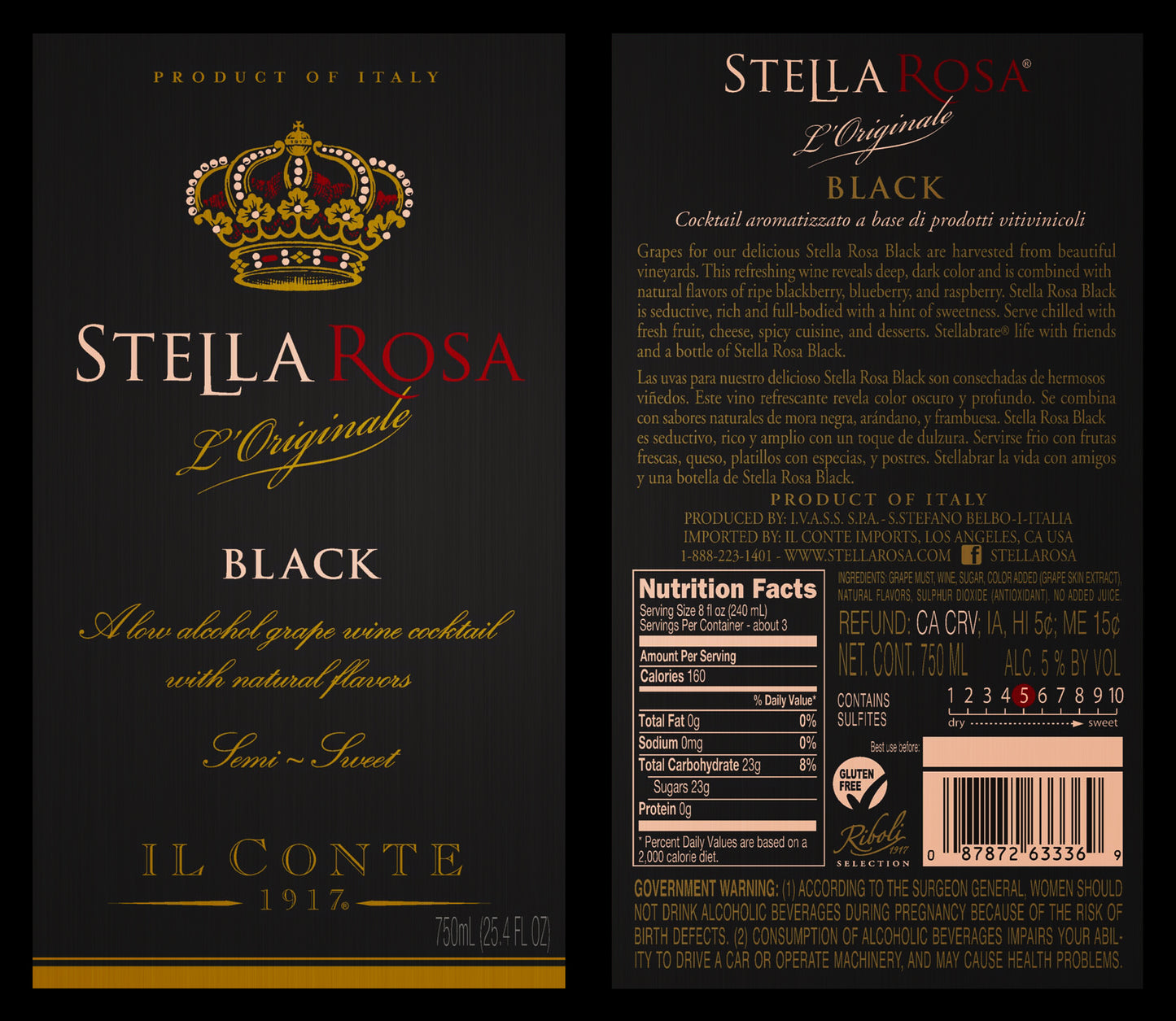 Stella Rosa Black Wine Tumbler