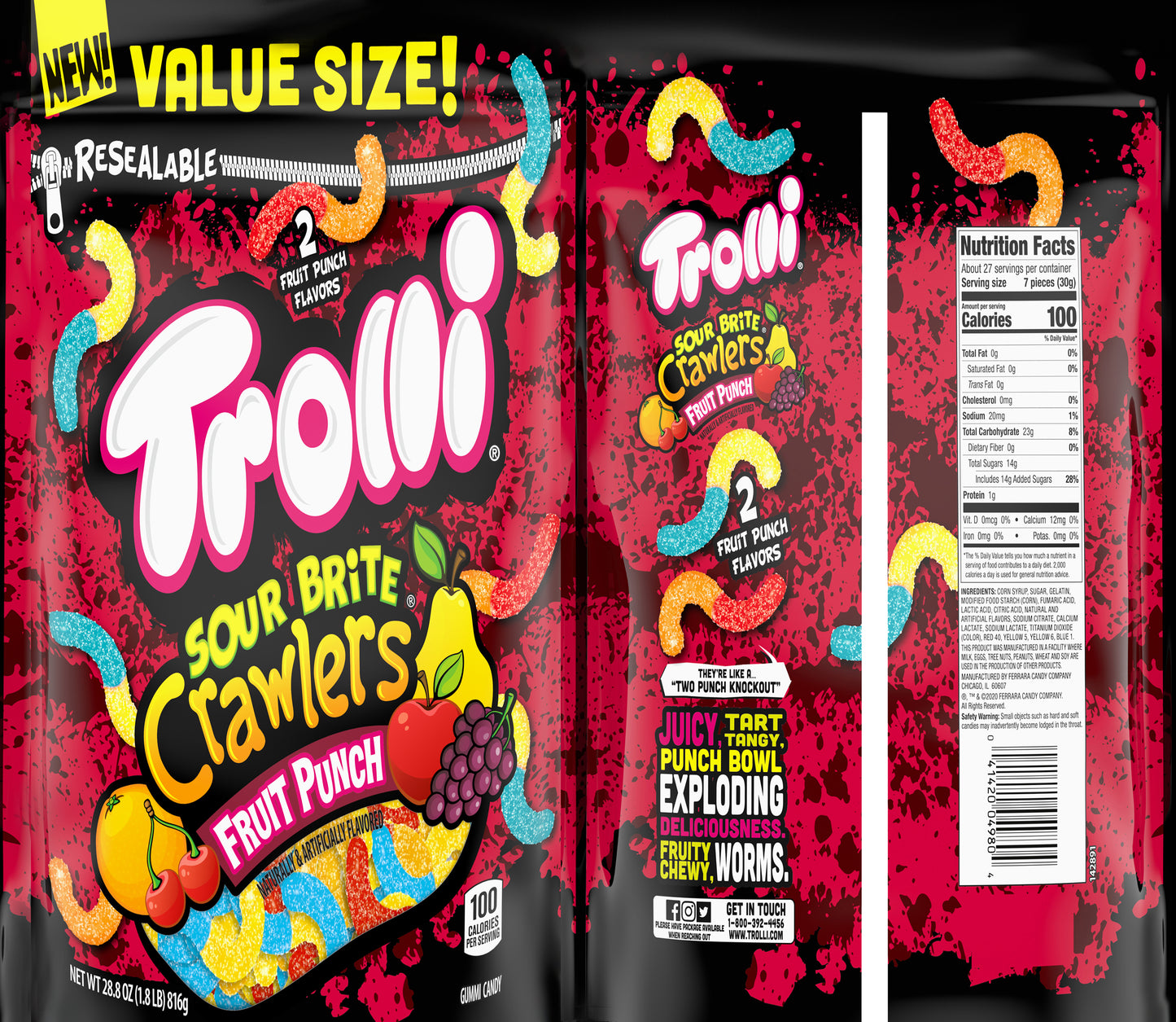 Trolli Crawlers Fruit Punch Wine Tumbler