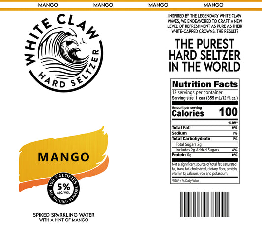 White Claw Mango Kids Tumbler